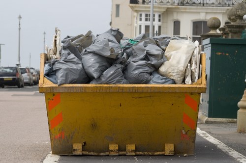 Large construction site with a 30m³ skip